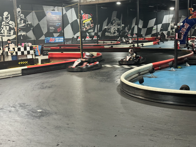 go karting in action