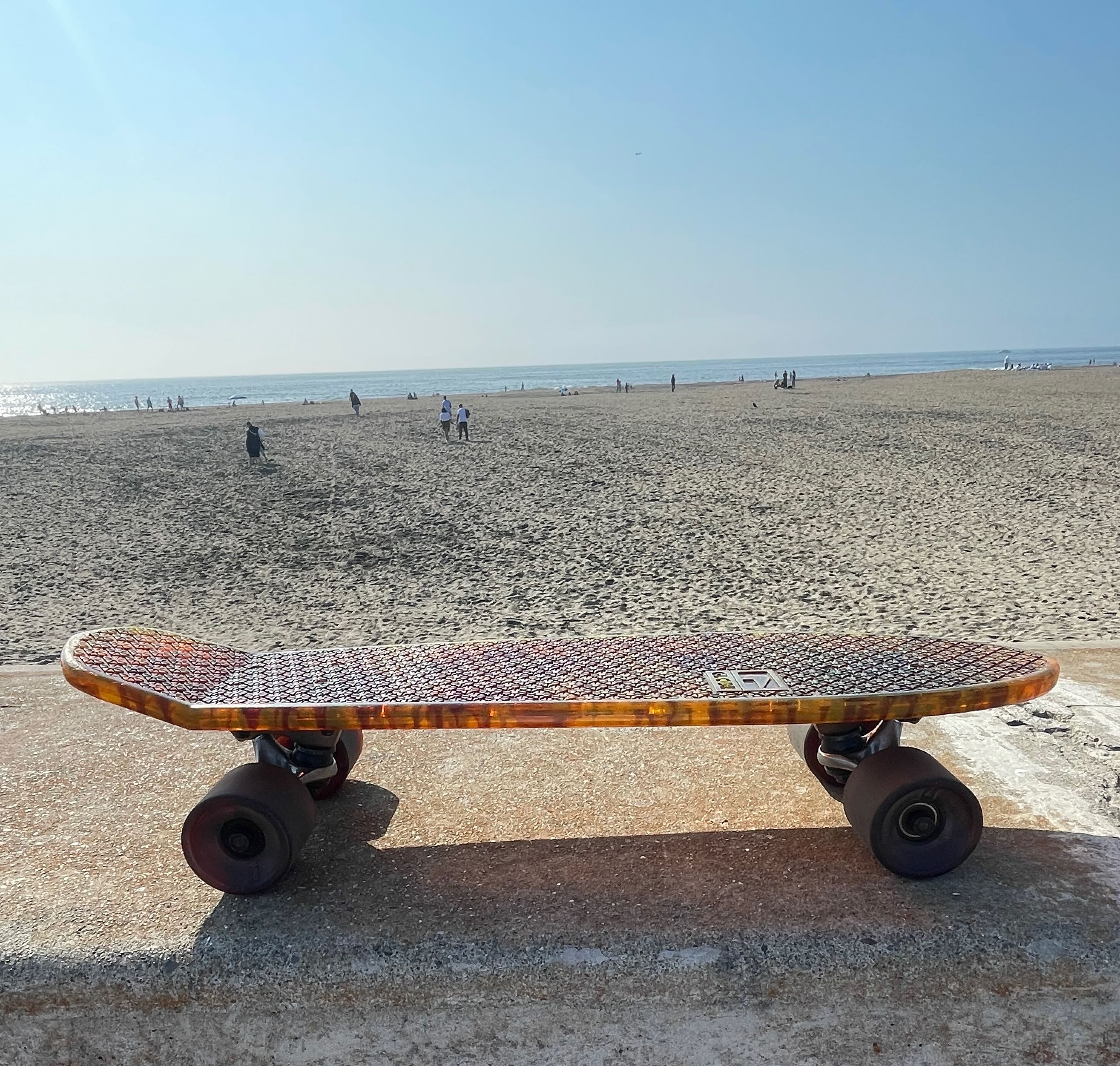 Cruising board at the beach