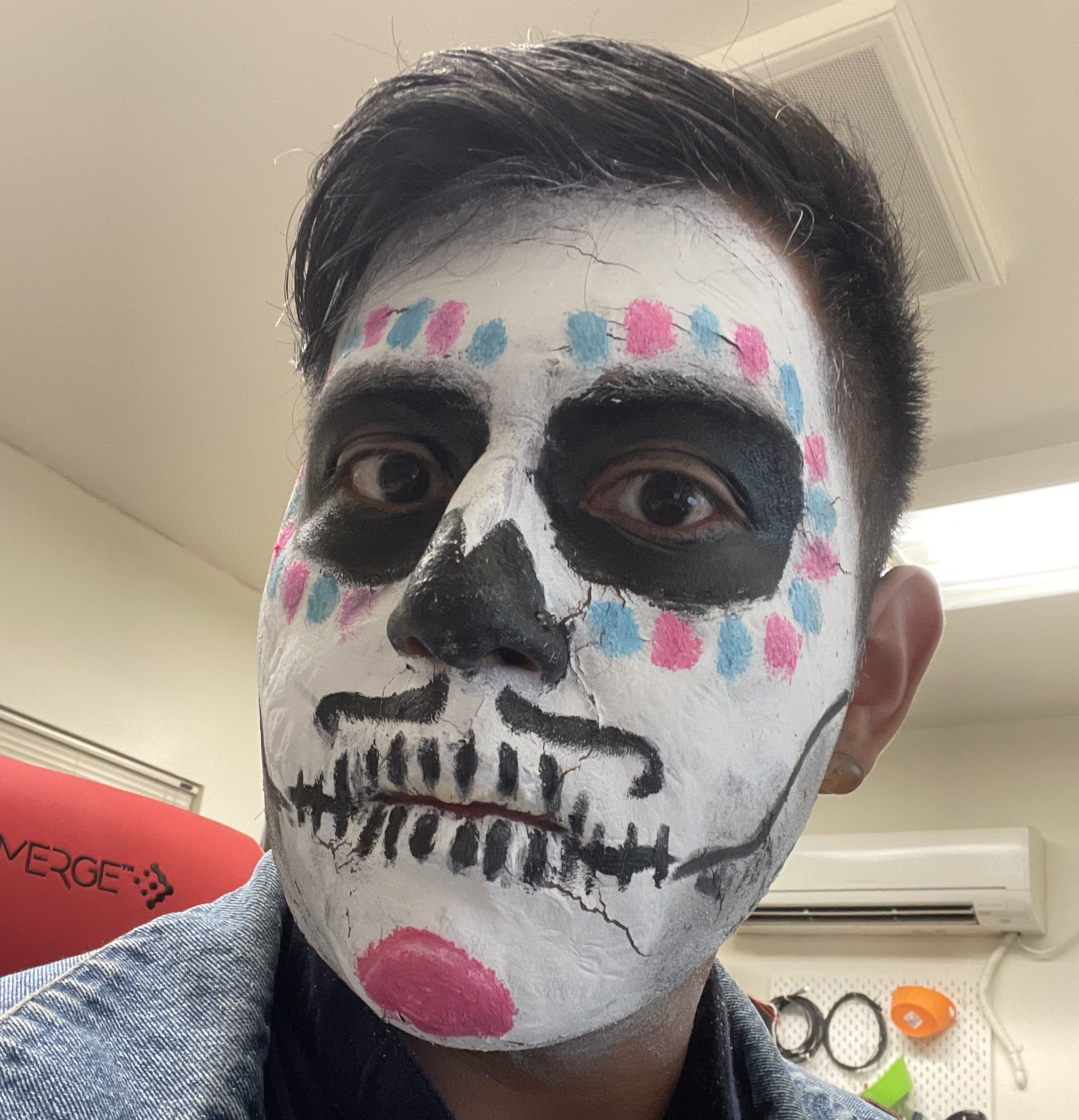 Pablo celebrating el Dìa de De Los Muertos